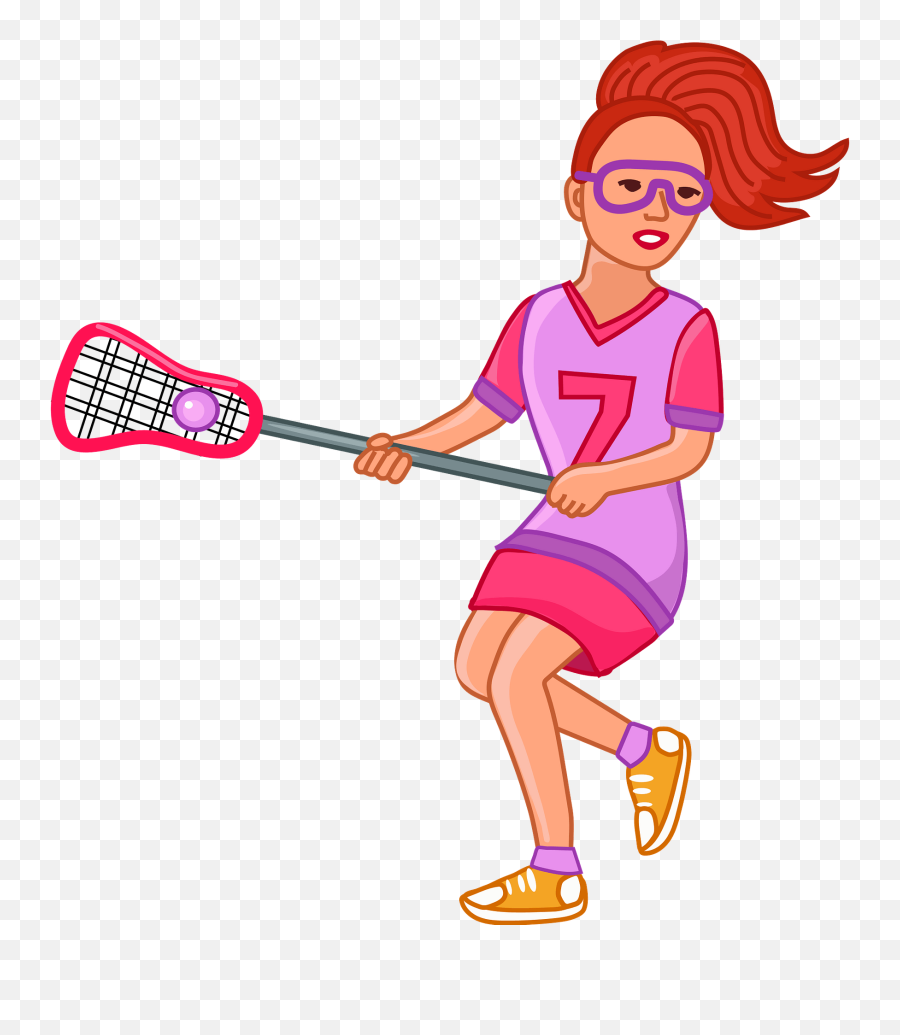 Lacrosse Player Clipart - Girls Playing Lacrosse Clipart Emoji,Lacrosse Clipart