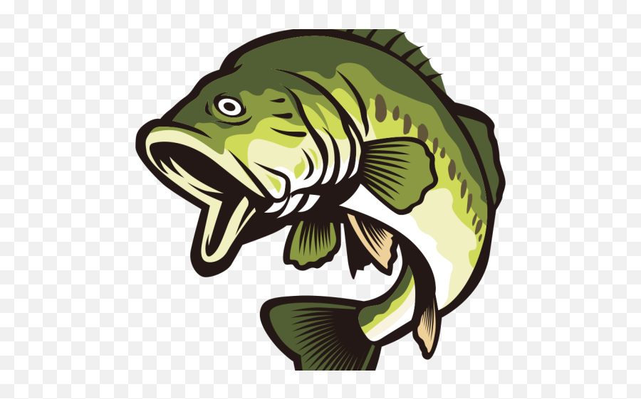 Fish Clipart Bass - Large Mouth Bass Cartoon Emoji,Bass Fish Clipart