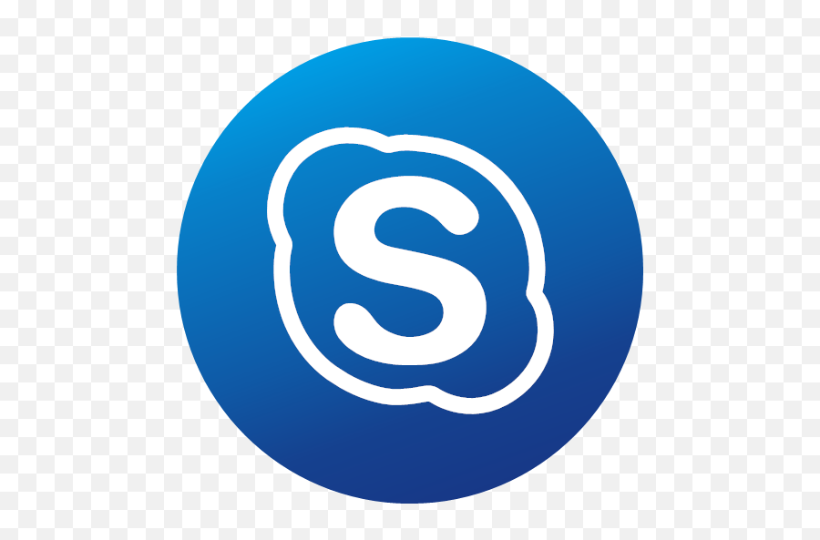 Colored Gradient Media Skype Social Emoji,Skype Logo