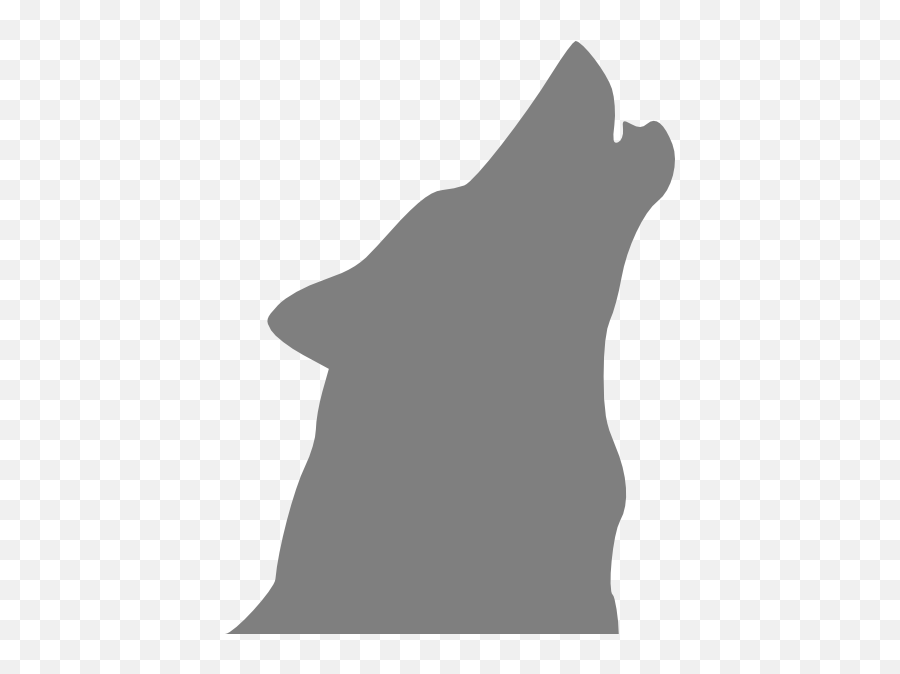 Wolf - Wolf Silhouette Head Emoji,Wolf Clipart Black And White