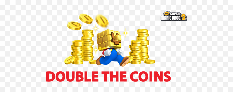 Double Coins When You Download New Super Mario Bros 2 From Emoji,Super Mario Bros 2 Logo
