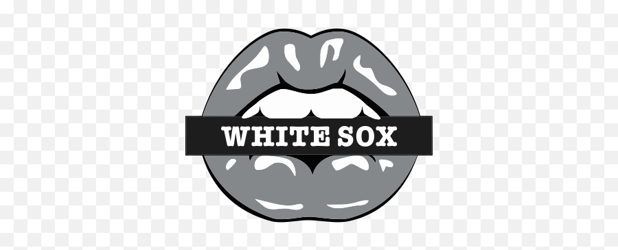 Chicago White Sox Lips Logo Iron On Paper Hts - Mlblips005 Emoji,White Sox Logo Png