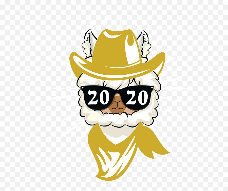 Happy New Year 2020 Llama Holiday Gift Iphone Case For Sale Emoji,New Years Hat Transparent