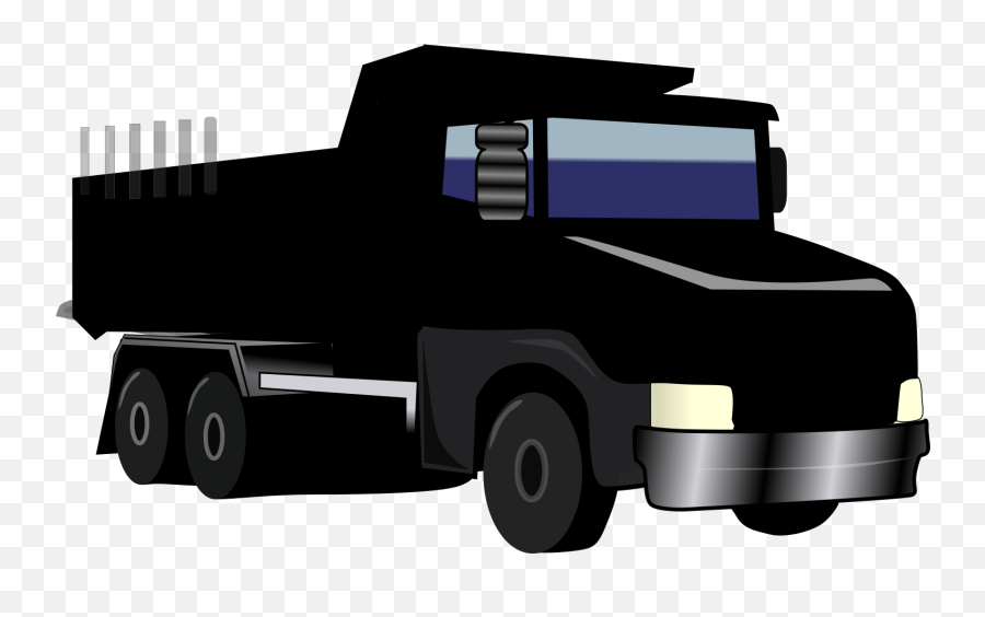 Black Dump Truck Clip Art - Commercial Vehicle Emoji,Dump Truck Clipart
