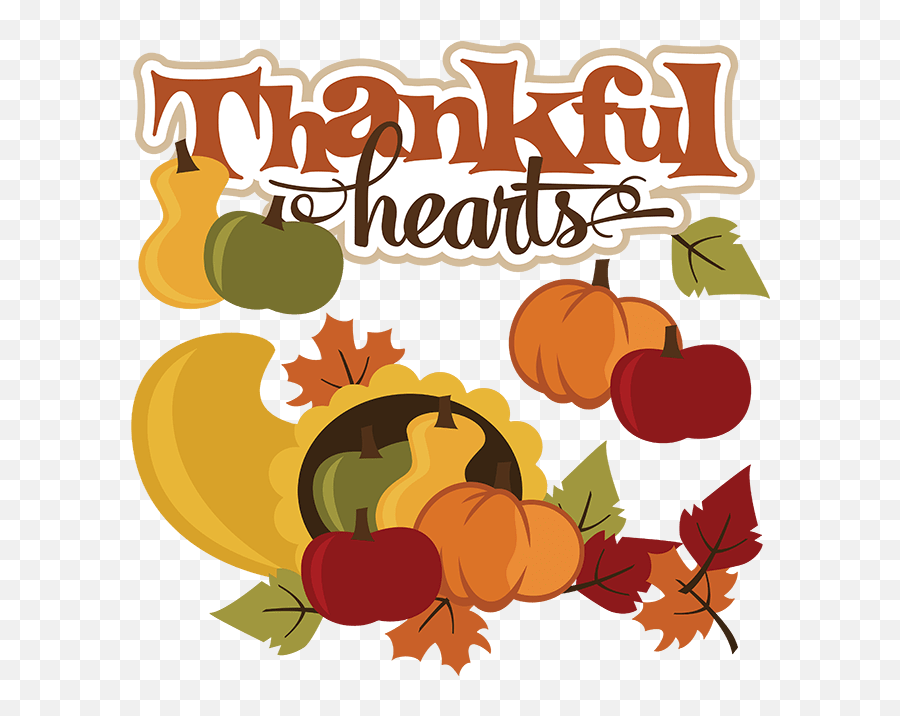 Happy Thanksgiving Clip Art Romantic - Thankful Hearts Clipart Emoji,Happy Thanksgiving Clipart