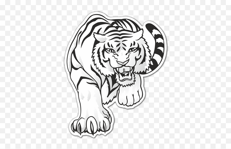Decal White Tiger Muraldecalcom - Logos De Tigres Blancos Emoji,White Tiger Png