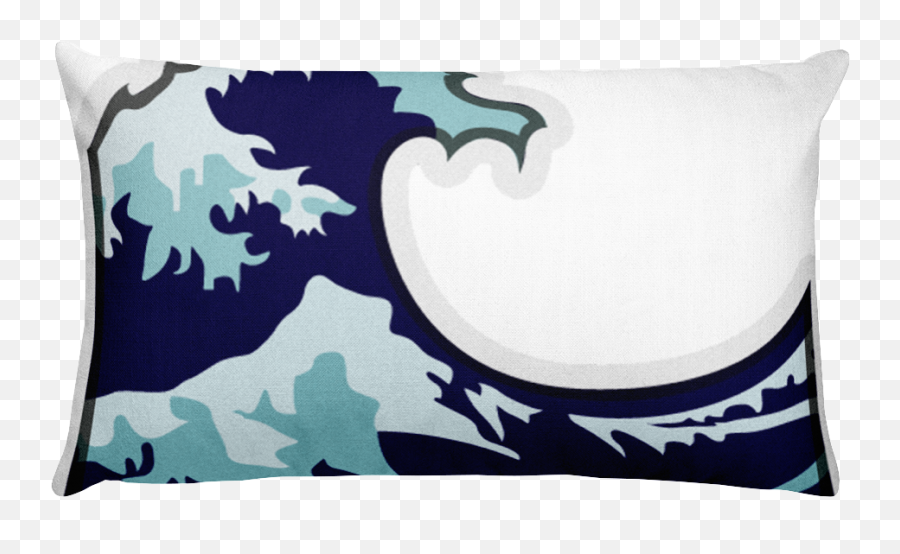 Emoji Bed Pillow - Water Wave Emoji,Wave Emoji Png