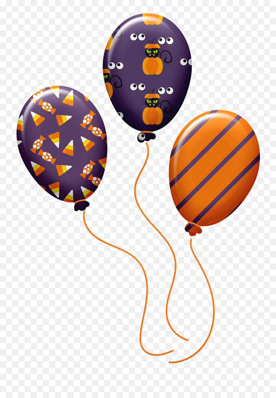 Halloween Balloons Celebrate - Free Image On Pixabay Halloween Birthday Balloon Png Emoji,Halloween Transparent