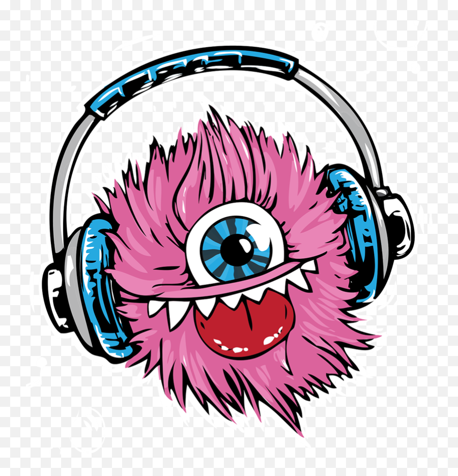 Download Monsters Clip Art - Monster With Headphones Clipart Monster With Headphones Emoji,Headphones Clipart
