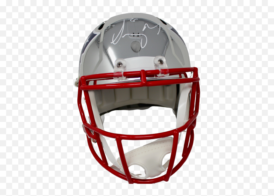 James Whitesony Michel New England Patriots Dual Signed Chrome Helmet Fanatics - Revolution Helmets Emoji,Patriots Helmet Logo