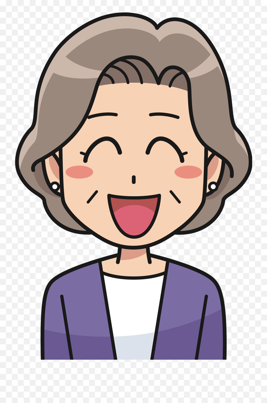 Laughing Woman Clipart - Smiling Woman Cartoon Transparent Emoji,Laughing Clipart