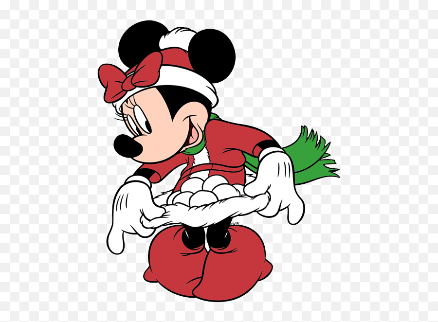 Disney Winter Season Clip Art 2 Disney Clip Art Galore - Minnie Mouse At Winter Emoji,Snowballs Clipart