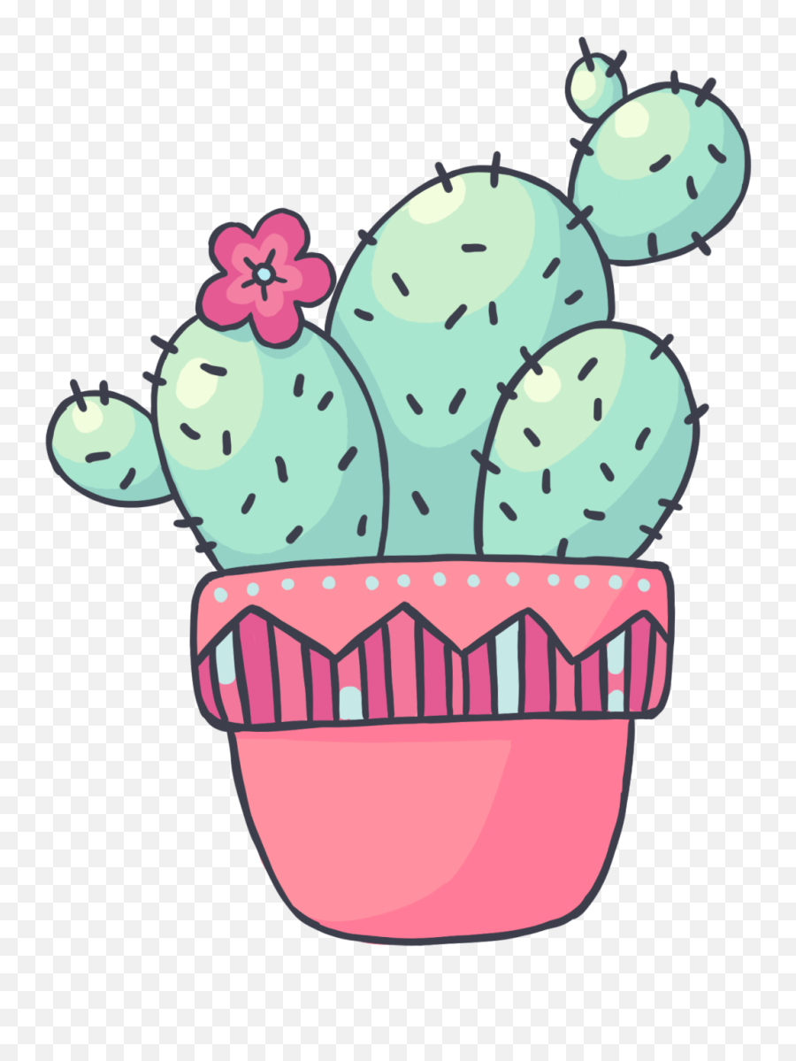 Cute Cactus Transparent Background - Cute Easy Catus Drawing Emoji,Cute Logos