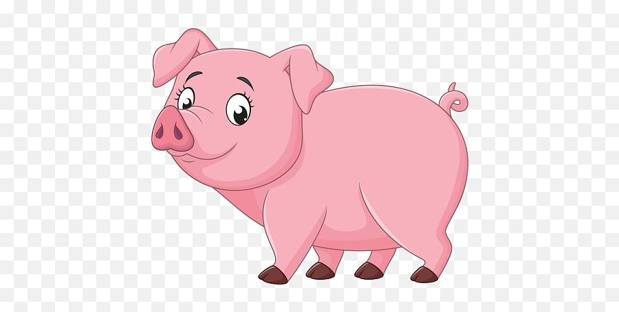Library Of Fat Pig Svg Transparent - Transparent Background Pig Fat Clipart Emoji,Pig Clipart