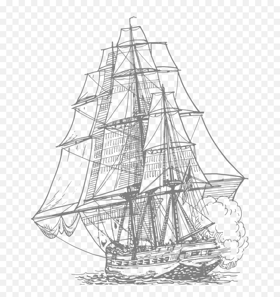 Gray Pirate Ship Svg Vector Gray Pirate Ship Clip Art - Svg Emoji,Pirate Ship Clipart Black And White