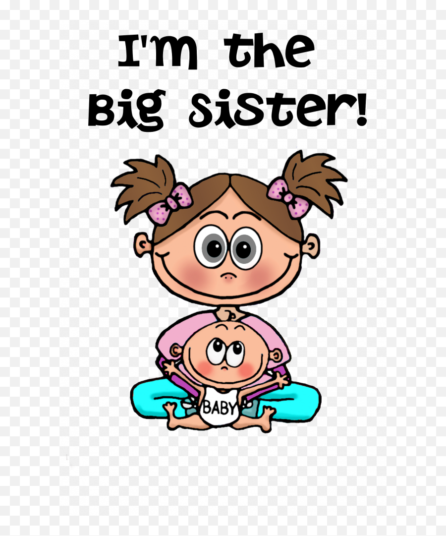 Free Download Cartoon Clipart Cartoon - Big Sister And Baby Sister Clipart Emoji,Sister Clipart