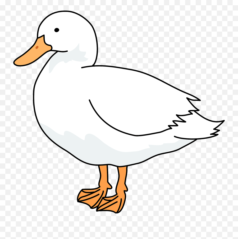 Domestic Duck Clipart - Duck Bird Clipart Emoji,Duck Clipart Black And White