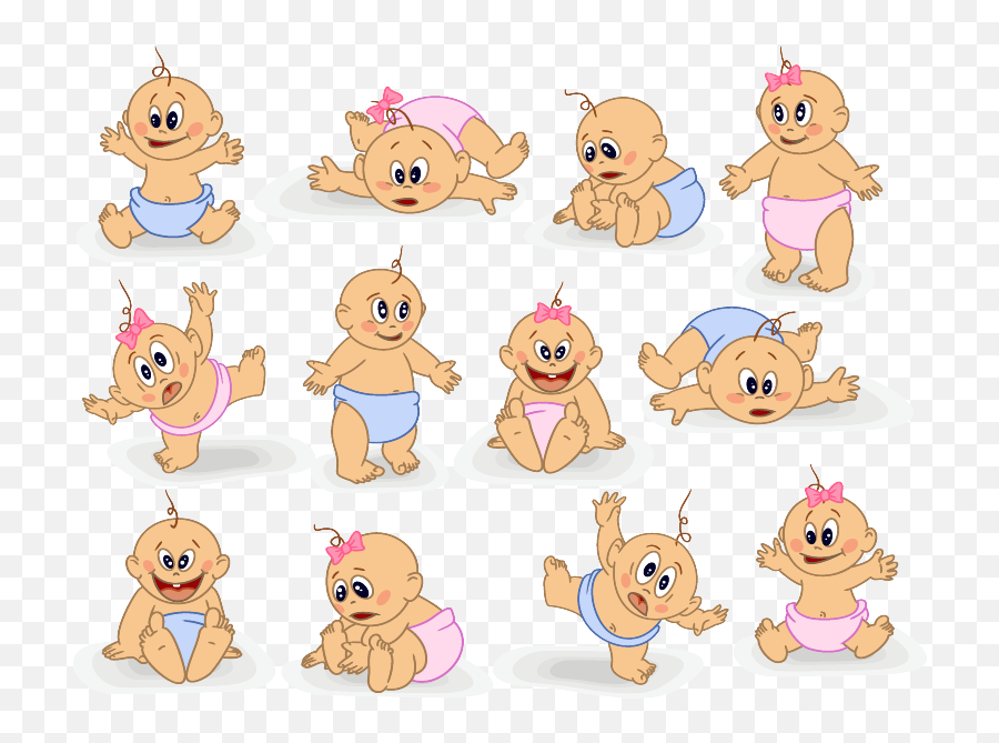 Clip Art Group Of Babies Clipart Kid - Many Babies Cartoon Emoji,Babies Clipart
