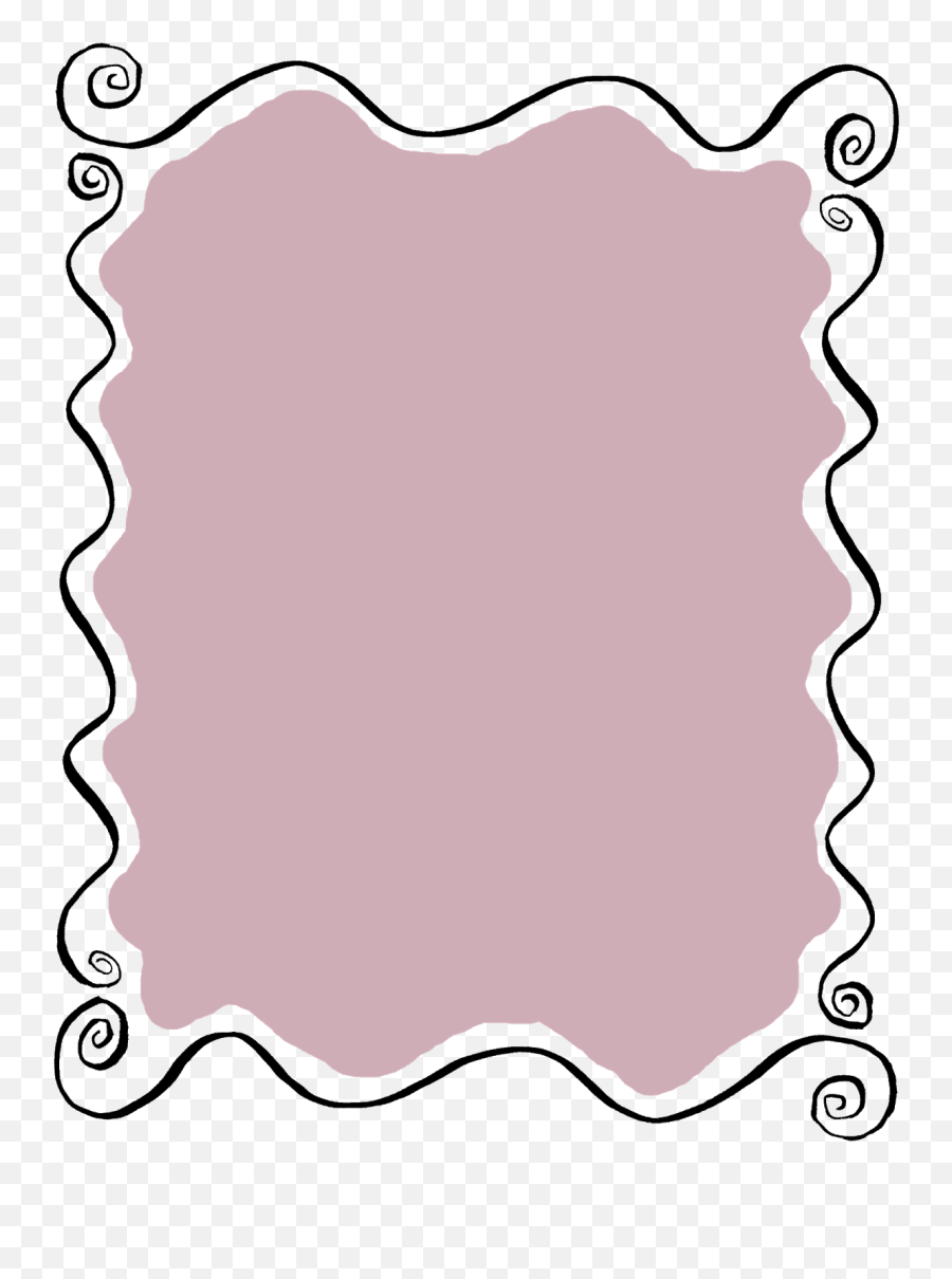 Label Frame Wavy Hand Drawn Line Art Doodle Digital - Clip Doodle Frame Cute Border Emoji,Wavy Line Clipart