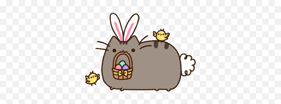 Easter Clipart - Easter Gifs Easter Pusheen Emoji,Easter Chick Clipart