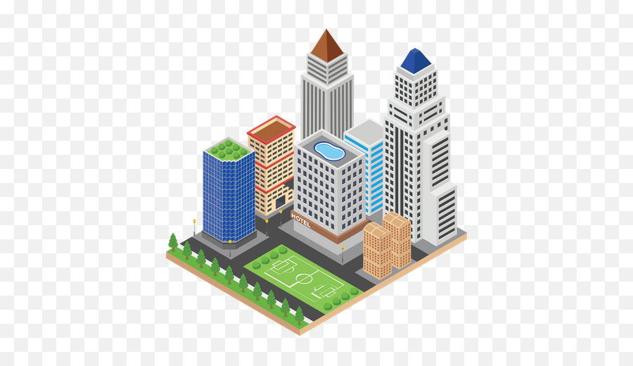 City Buildings Illustration - Vertical Emoji,City Buildings Png