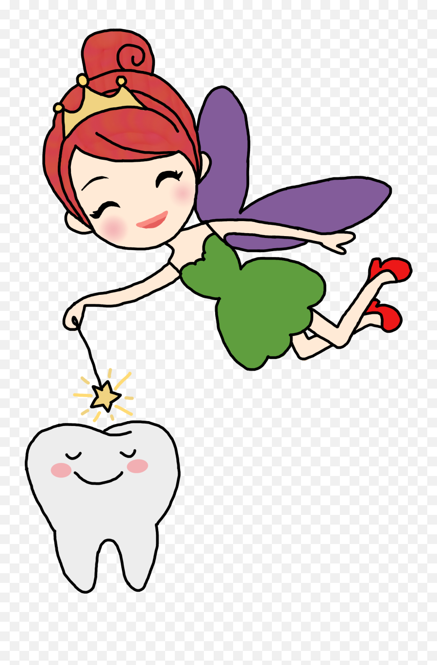 Toothfairy Wand Magic Kids Sticker By Jstreager - Cartoon Transparent Tooth Fairy Emoji,Fairy Wings Clipart