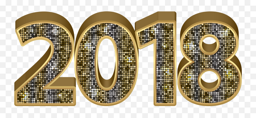 2018 Gold Deco Png Clipart Image Emoji,2018 Clipart