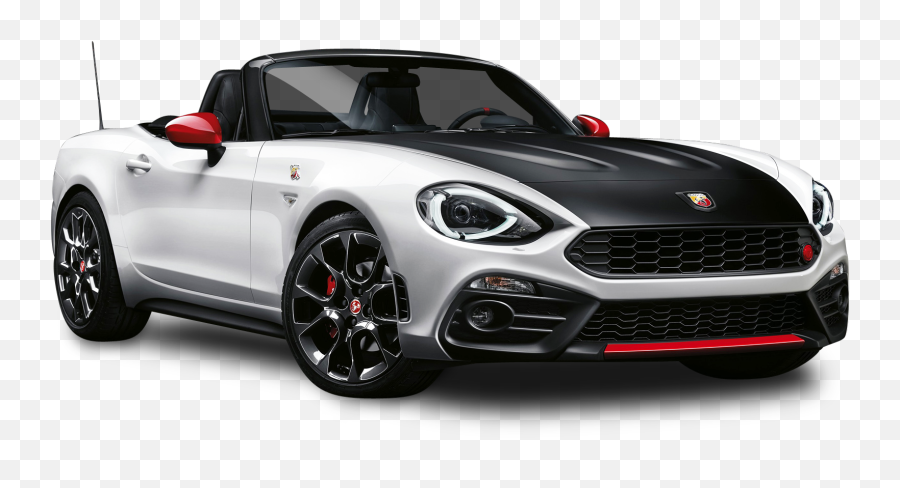 Black And White Fiat 124 Spider Abarth Car Png Image Emoji,Lime Clipart Black And White
