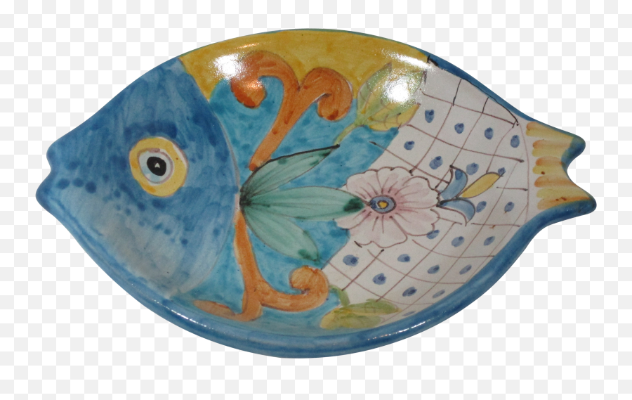 Colorful Fish Shaped Bowl Fine Art Ceramics Art Emoji,Boho Girl Clipart