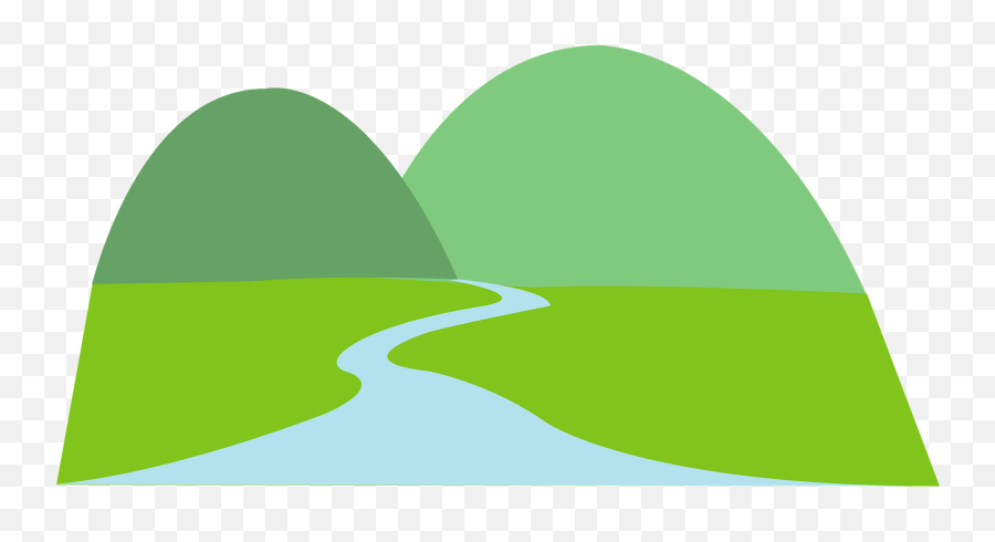 River Flowing Through The Mountains Clipart Free Download Emoji,Mountains Clipart Png