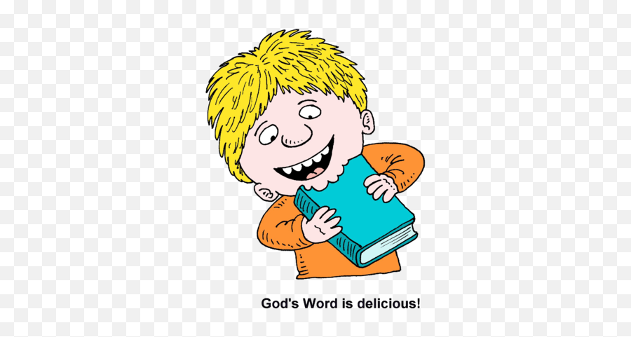 Clip Art Of Boy Eating Bible - Happy Emoji,Bible Clipart