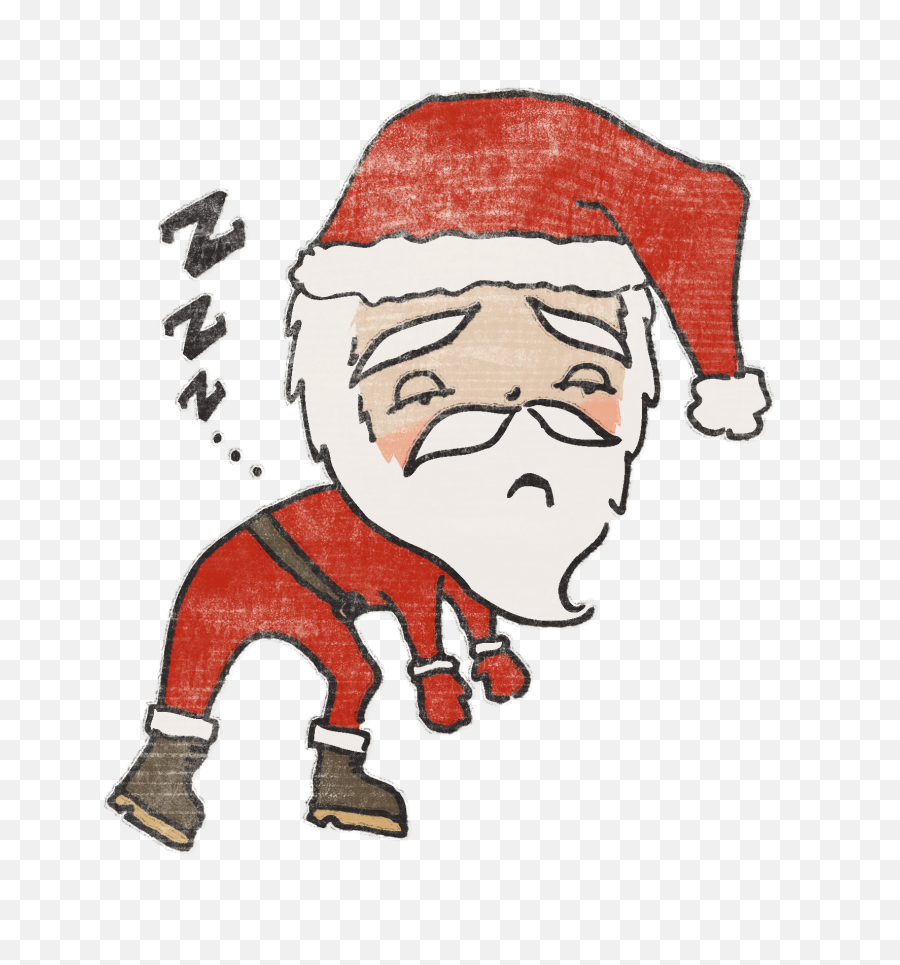 Tired Santa Clipart - Is Tired Emoji,Tired Clipart