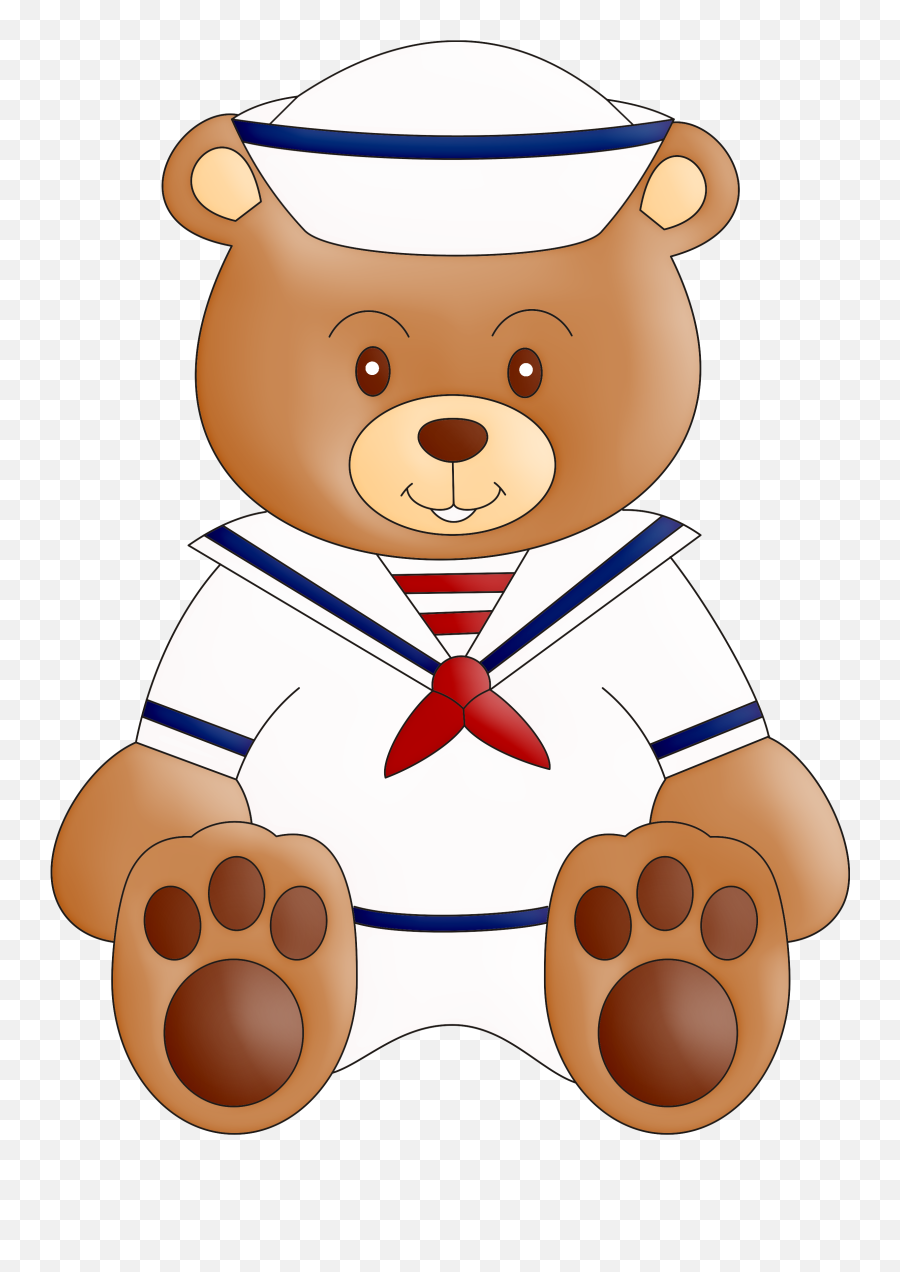 Beach Clipart Nautical Clipart Baby Binky Beach - Desenho Sailor Teddy Bear Clipart Emoji,Nautical Clipart