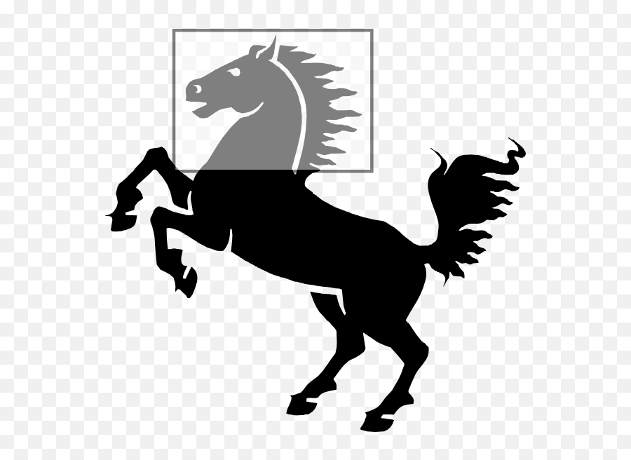 Horse Head Clip Art - Blue Mustang Horse Emoji,Horse Head Clipart