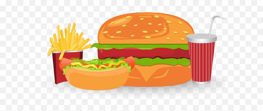 Meal Clipart Burger Meal - Hamburger Png Download Full Fast Food Png Vector Emoji,Hamburger Png