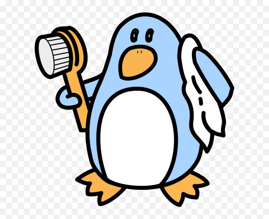 Bathing Penguin Clip Art - Penguin Taking A Bath Png Linux Libre Emoji,? Clipart