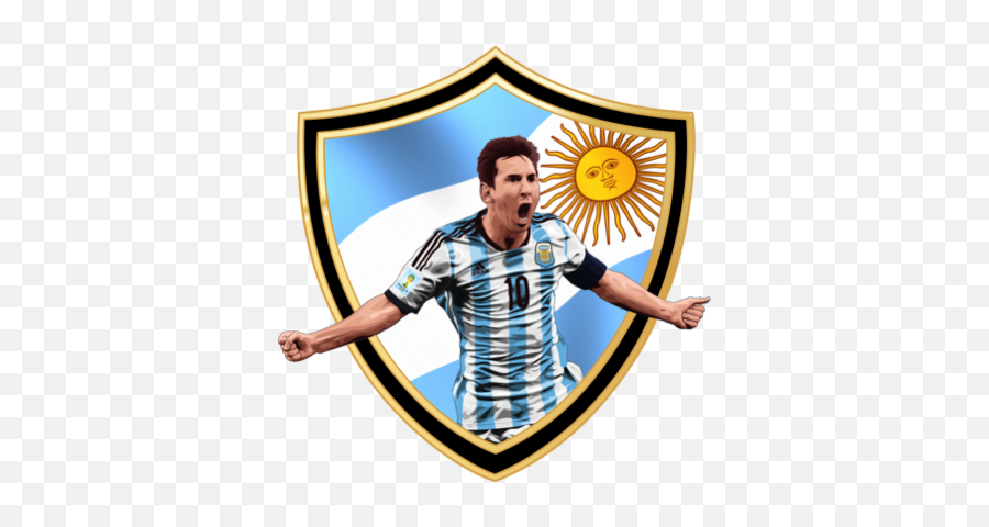 Messi With Argentina Logo Transparent - Lionel Messi Argentina Poster Emoji,Messi Logo