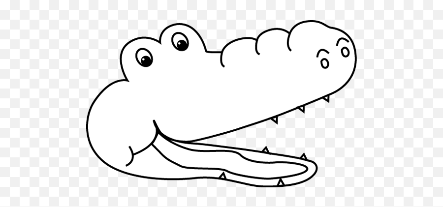 Library Stock Black And White Png Files - Alligator Mouth Clipart Black And White Emoji,Alligator Clipart
