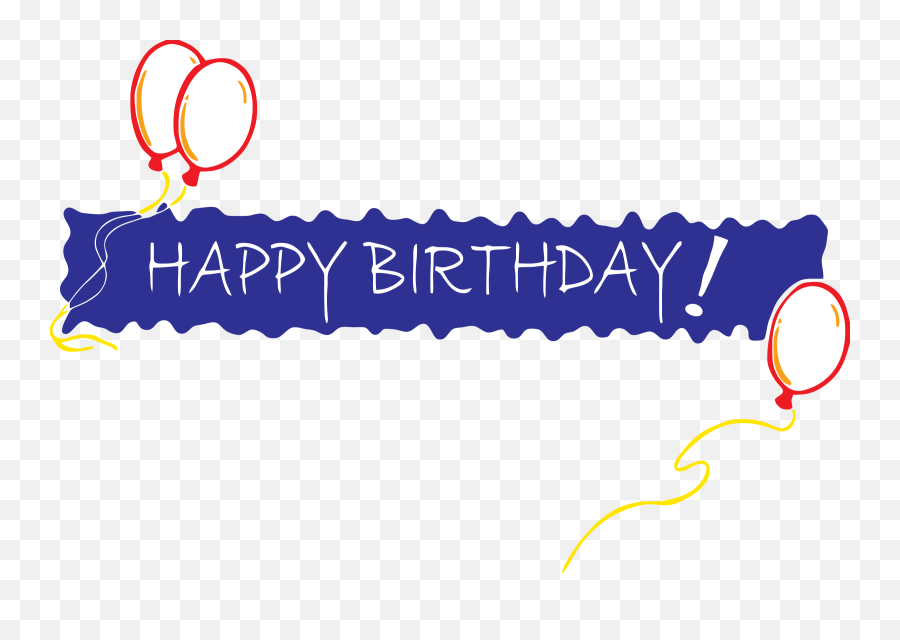 Happy Clipart - Happy Birthday Text Single Line Emoji,Birthday Clipart