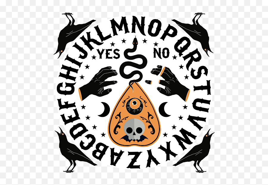 Orange And Black Modern Ouija Board - Language Emoji,Ouija Board Png