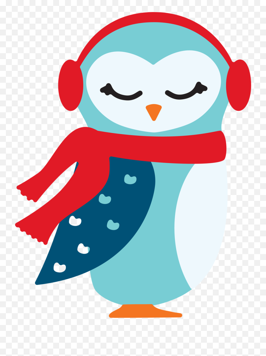 Celebrate Winter Owl Svg Cut File - Dot Emoji,Winter Trees Clipart