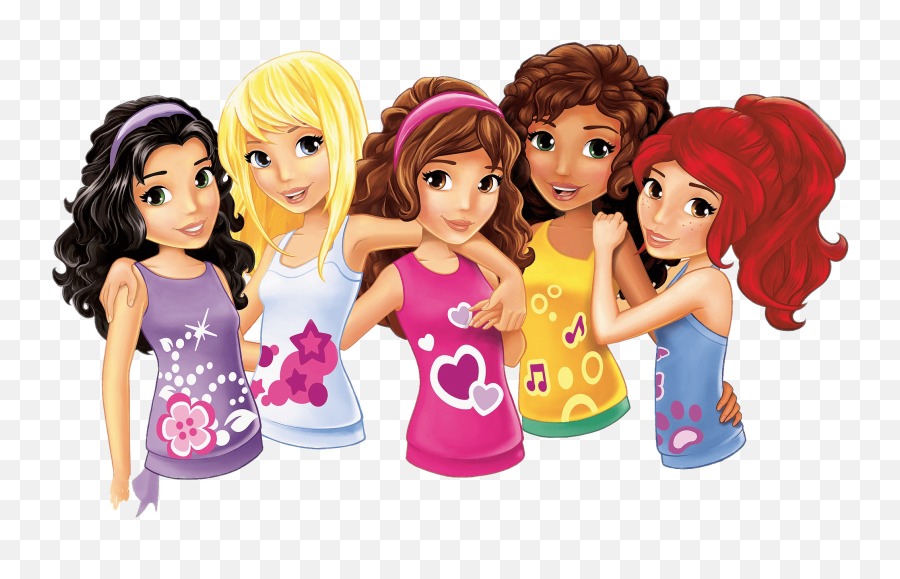 Lego Friends - Lego Friends Girls Emoji,Friends Png