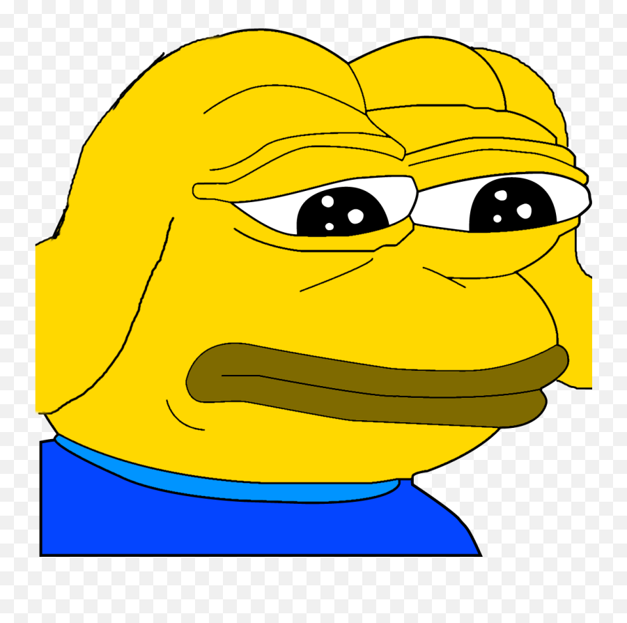 Download Hd Sad Frog Face - Stickers Tumblr Memes Emoji,Pepe Face Png