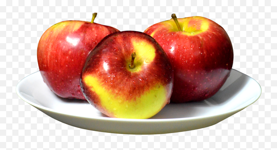 Apples On The White Plate Png Image - Pngpix Apples In The Plate Emoji,Plate Png