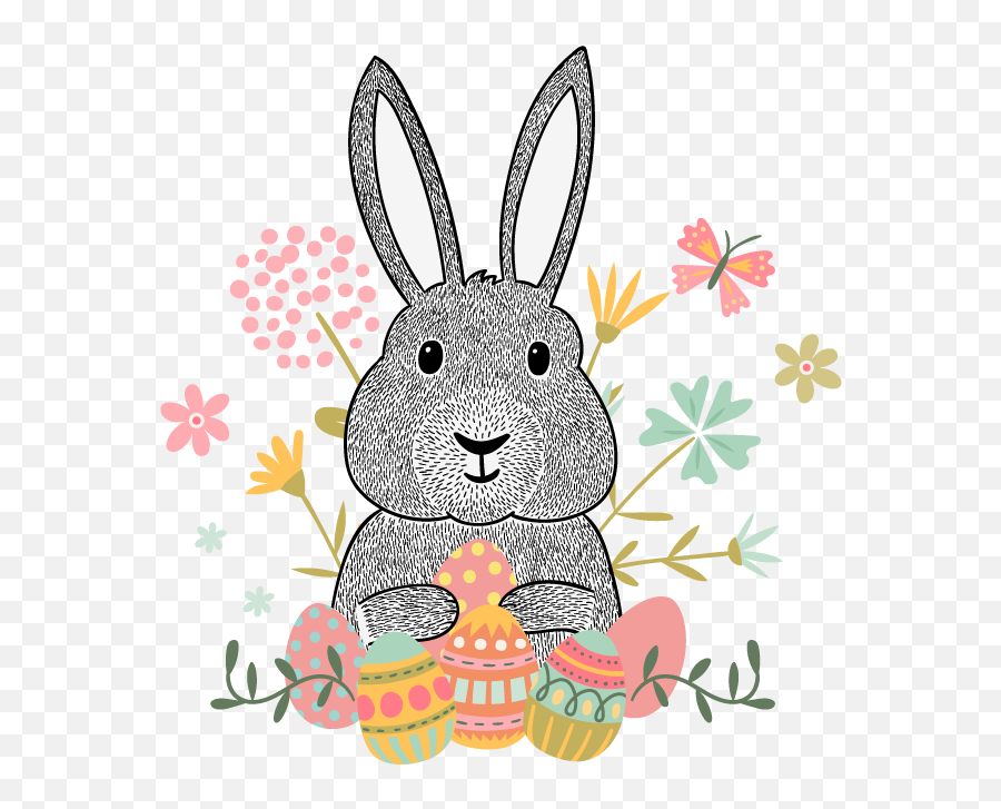 Easter Bunny Euclidean Vector Hipster Clip Art - Vector Cute Emoji,Cute Bunny Png