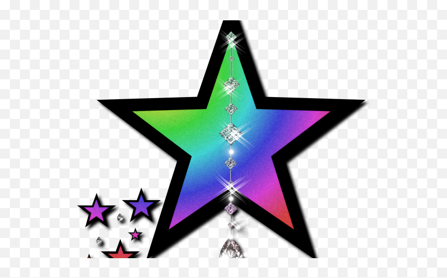 Download Falling Stars Clipart Hollywood Star - Shining Star Rock Star Png Star Emoji,Christmas Star Clipart