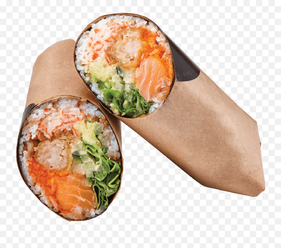 Sushi Burrito Salmon U0026 Shrimp Tempura Sushi Shop Emoji,Burrito Transparent Background