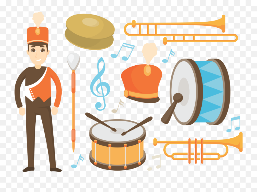 Marching Band Icons Vector 165053 - Marching Band Kids Vector Emoji,Marching Band Clipart