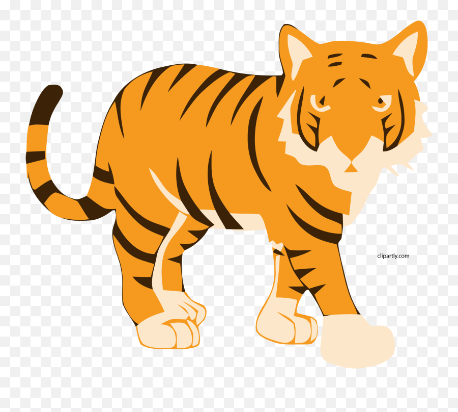 Download New Sitting Tiger Clipart Png - Tiger Clipart Png Emoji,Tiger Clipart