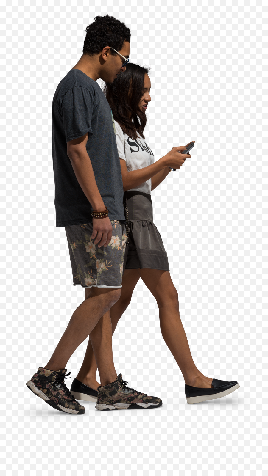 Cut Out People - African American Couple Walking Png Emoji,People Png